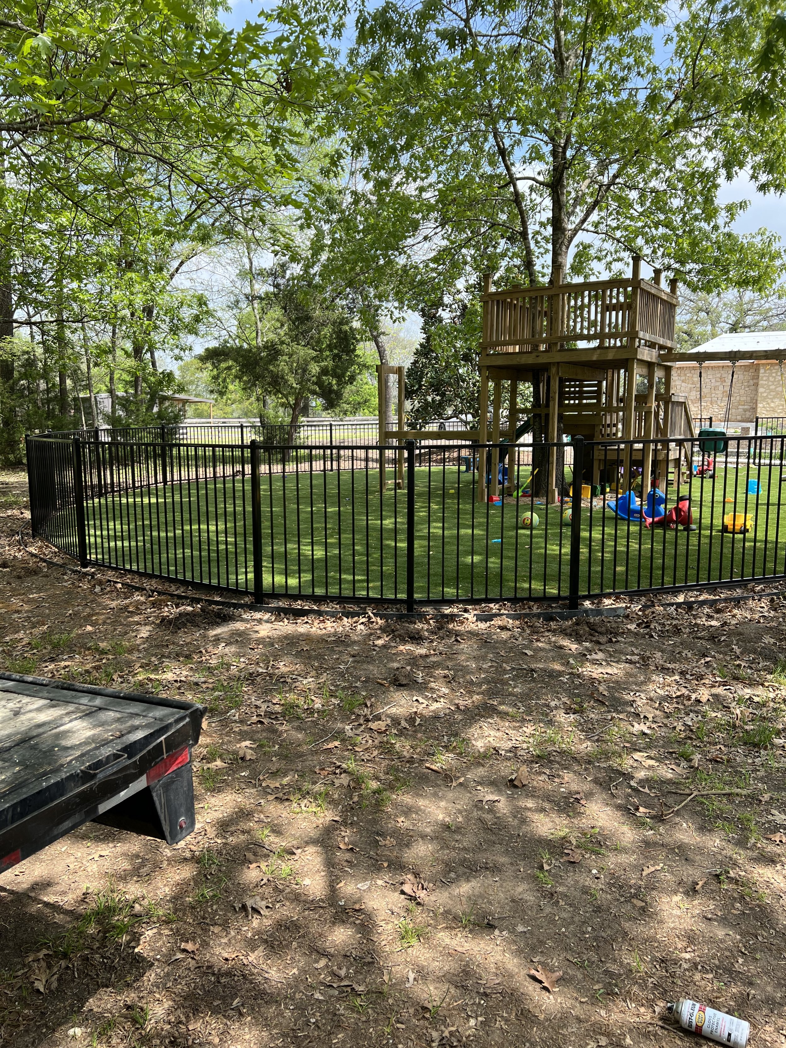 Metal / iron fence installed by Bel Fence